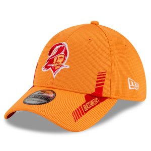 Tampa Bay Buccaneers New Era 2021 NFL Sideline Home Historic Logo 39THIRTY Flex Hat – Orange