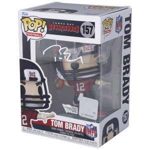 Tom Brady Tampa Bay Buccaneers Autographed Home Uniform Funko Pop! Figurine