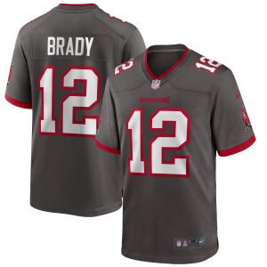 Tom Brady Tampa Bay Buccaneers Nike Alternate Game Jersey – Pewter