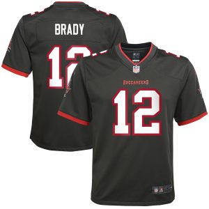 Tom Brady Tampa Bay Buccaneers Nike Youth Alternate Game Jersey – Pewter