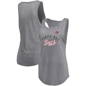 Women’s Tampa Bay Buccaneers Quality Time Scoop Neck Tri-Blend Tank Top