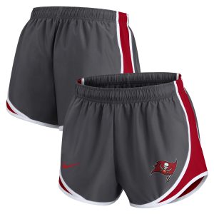 Women’s Tampa Bay Buccaneers Nike Pewter Logo Performance Tempo Shorts